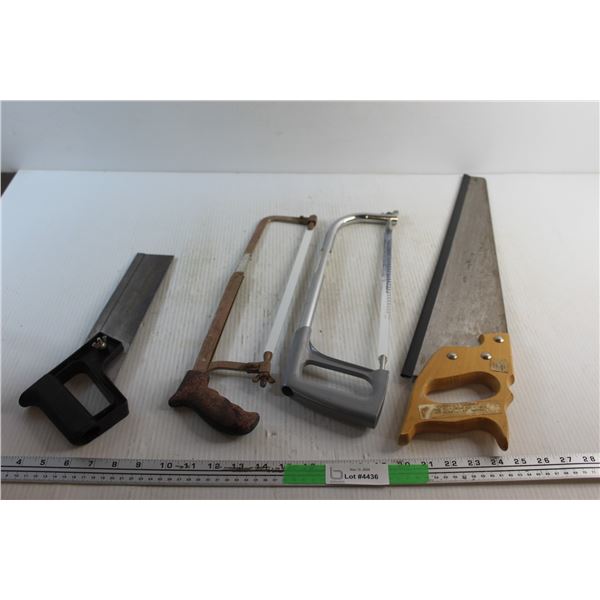 (4) Handsaws - Miter, Hack and Hand Saws
