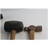 Image 6 : (3) Drywall Mud Knives, Ball Peen Hammer and Rubber Mallet