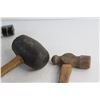 Image 7 : (3) Drywall Mud Knives, Ball Peen Hammer and Rubber Mallet