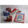Image 7 : Christmas Door Poster, (3) Christmas Container Cans, Santa Hat and a 300 pc Puzzle