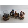 Image 3 : Christmas Hurricane Candle Holder, Santa Trinket Holder and Candle Holder