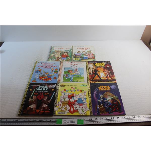 (8) A Little Golden Books - Star Wars, The Bunny Hop and I Don't Want To Go