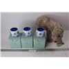Image 1 : (3) Party Lite Candle Holders w/ Bear Decoration Piece