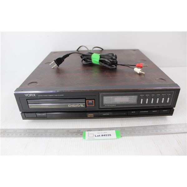 Yorx Digital Audio Compact Disc Player- Powers On