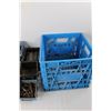 Image 2 : Milk Crate w/ (16) Plastic Stacking Trays w/ Contents, Various Bolts, Bushings, Misc.
