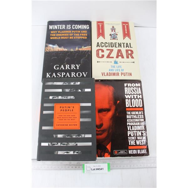 (4) Various Books On Vladimir Putin, Putin's People, Accidental Czar, Misc.