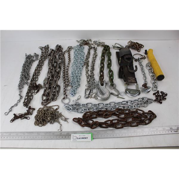 Various Lengths And Sizes Of Chain, Misc.