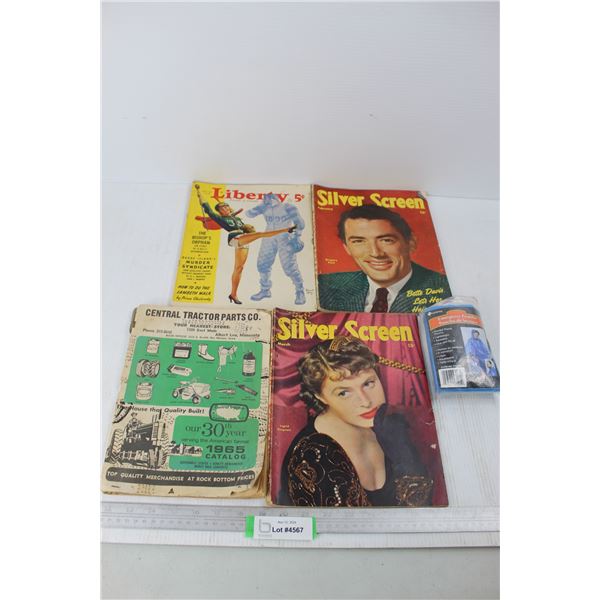 Superex Emergency Rain Poncho- NIB, Various Vintage Magazines/ Catalogues, Liberty, Silver Screen, M