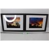 Image 1 : (2) Unmarked Framed Sunset Photos- 12.5'' x 15.5''