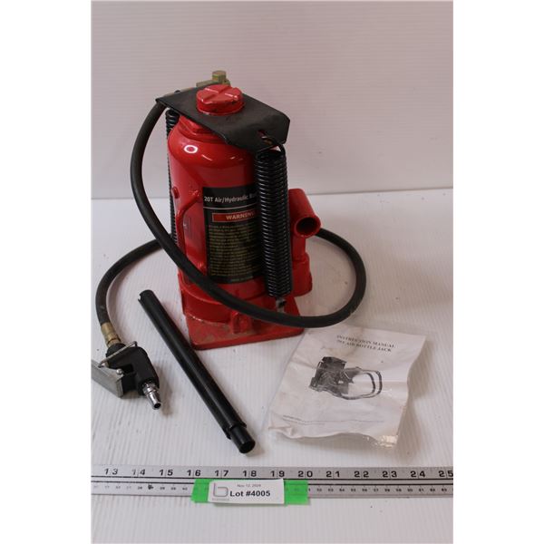 Powertek Brand Air/Hydraulic Bottle Jack - 20 Tons - Appears New