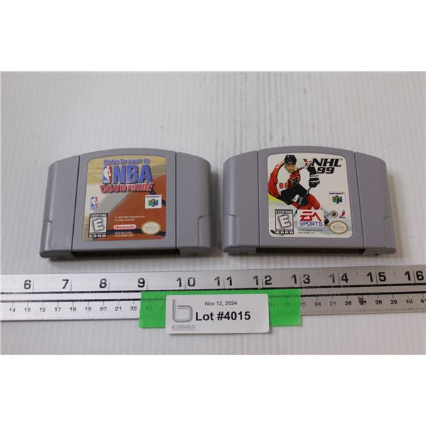 (2) Nintendo 64 Video Games: NBA Kobe Bryant & NHL 99