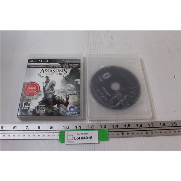 (2) PlayStation 3 Video Games: Assassin's Creed 3 & Elder Scrolls V Skyrim