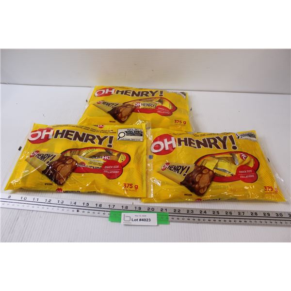 (3) Oh Henry Mini Chocolate Bars Packages