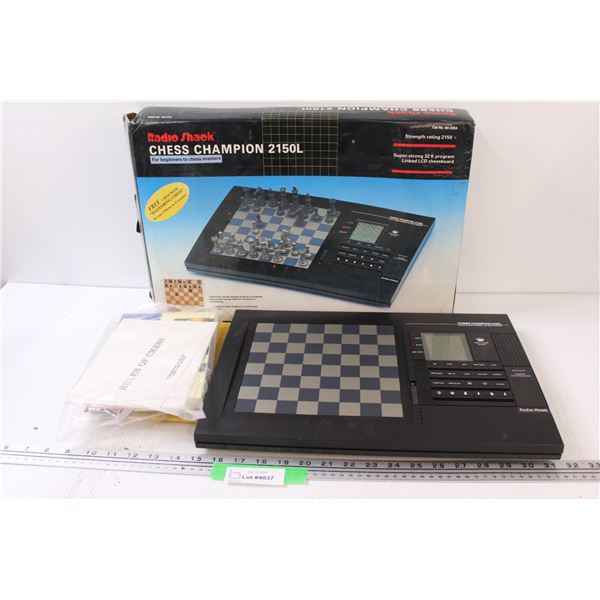 Radio Shack - Chess Champion Board w/Instructions & Box - (Missing Pieces) - Powers On, As is