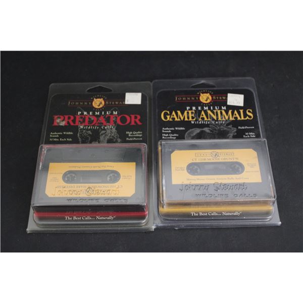 (2) Johnny Stewart Game Calling Cassettes