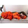 Image 1 : Camo Burlap, Neon Orange Fabric Jacket Hood and Gloves