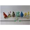 Image 1 : (3) Ceramic Bird Decorations, (4) Cologne/Liquid Bottles
