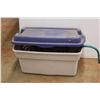 Image 5 : * Soaker Hoses and a Large Rubbermaid Plastic Tote with Lid 32'' x 17''