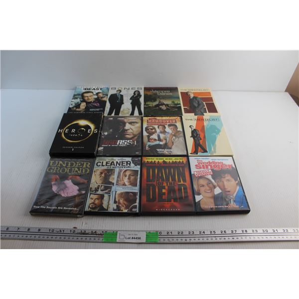 (12) DVD Movies - The Beast, The Mentalist and The Wedding Singer