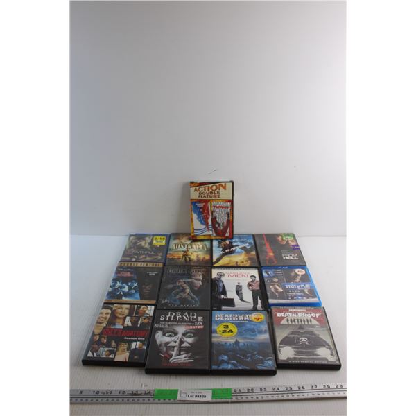 (12) DVD & Blue Ray Movies - Dead Silence, Dark Fury and Unfaithful