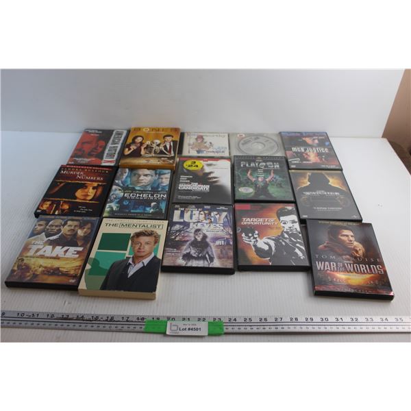 (15) DVD Movies & Audio CDs - The Take, Best of Johny Cash and The Watcher