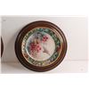 Image 2 : (2) Framed Floral Plate Wall Decor 10''