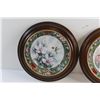 Image 3 : (2) Framed Floral Plate Wall Decor 10''
