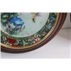 Image 5 : (2) Framed Floral Plate Wall Decor 10'' and Wooden Ring Frame