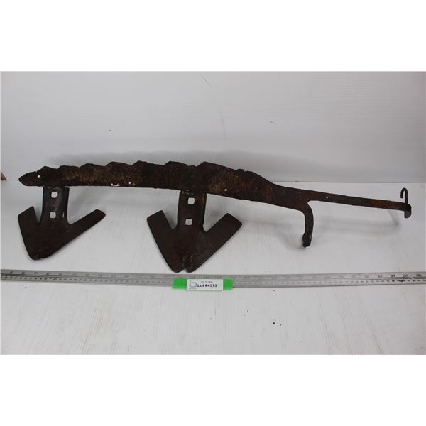 Antique Cast Iron Farm Plow Wall Decoration, Would Also Make Great Yard Art