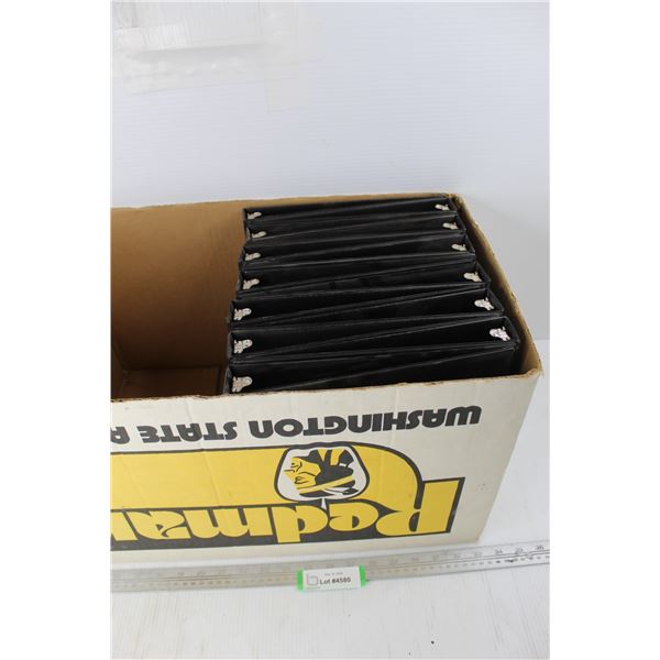 Box Of (13) Small Black Binders- As is