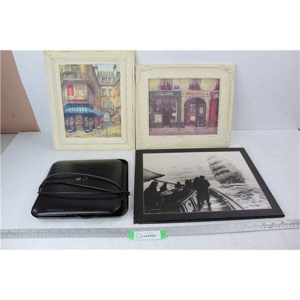 (3) Framed Prints, Wallace R. MacASkill, Misc. , Antennas Direct Indoor Antennas And Signal Booster-