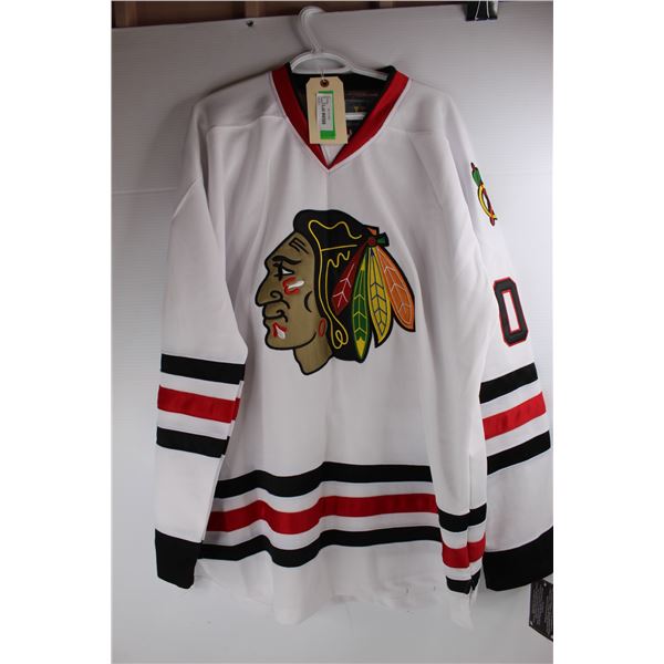 Clark Griswold National Lampoons Christmas Vacation Chicago Black Hawks Jersey- Size 56