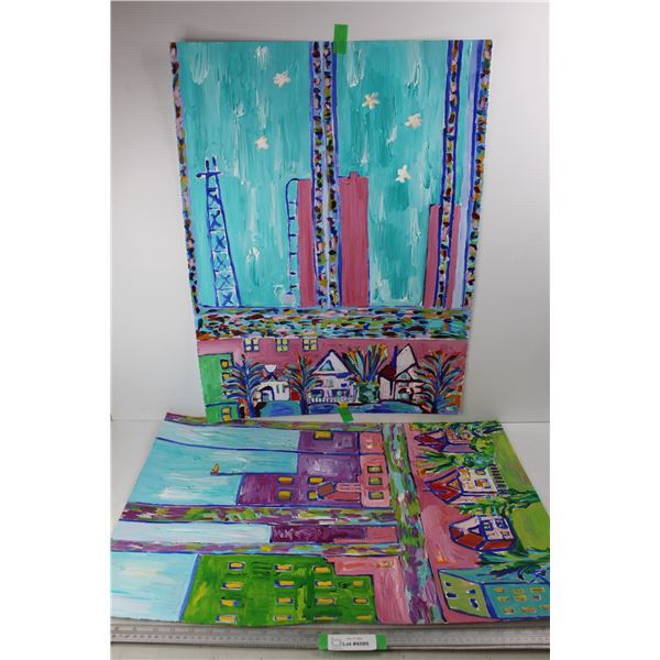 (2) Paintings By Donna E. Crawford- Both 22'' x 30''