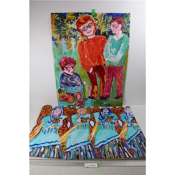 (2) Paintings By Donna E. Crawford- Both 22'' x 30''