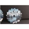 Image 2 : (2) Circular Saw Blade Hand Painted Art Decor