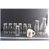 Image 1 : (9) Vintage Milk Glass Bottles and The Flintstones Mug