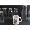 Image 8 : (9) Vintage Milk Glass Bottles and The Flintstones Mug