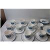 Image 2 : (46) Piece Corning Dish Set - (10) China Cups, (8) Saucers, (20) Plates, (8) Bowls