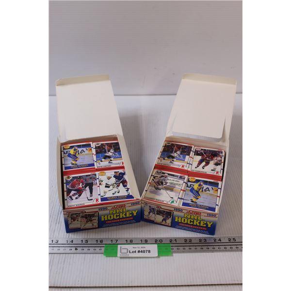 (2) Packages of 1990 Score NHL Hockey Trading Cards : Including Wayne Gretzky