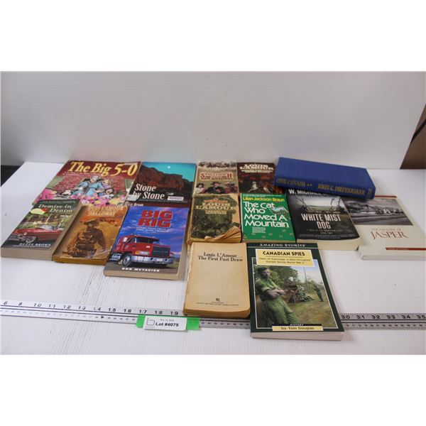 (14) Books: John Diefenbaker, For Better for Worse, Louis L'Amour, Big Rig, Jasper, Canadian Spies W