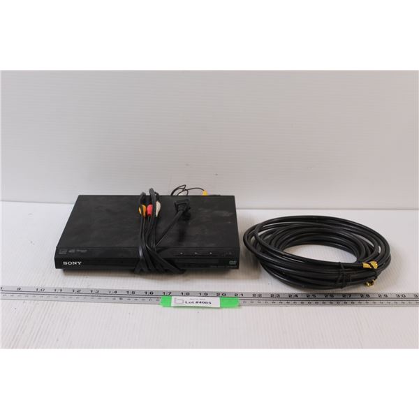 Sony Blu-Ray Player & Cords - Powers On