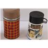 Image 2 : (3) Retro Thermos: Plaid, Power Rangers, Six Million Dollar Man