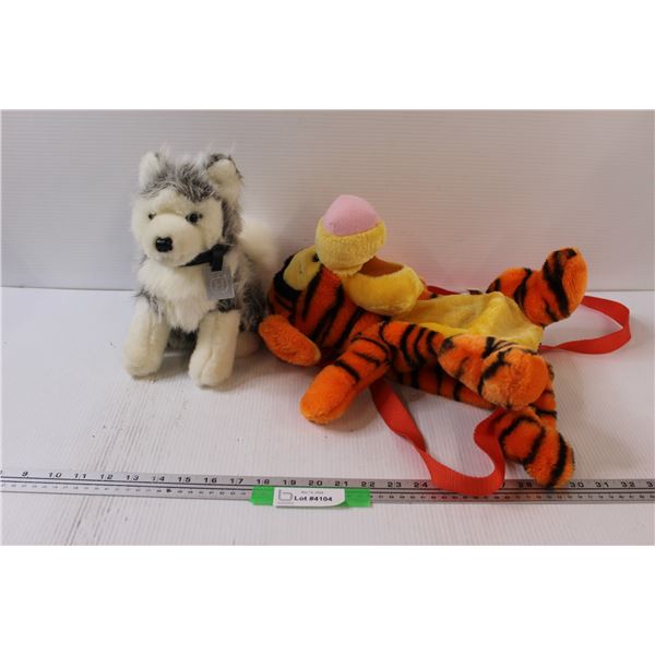 Tigger Backpack & Husky Stuffy