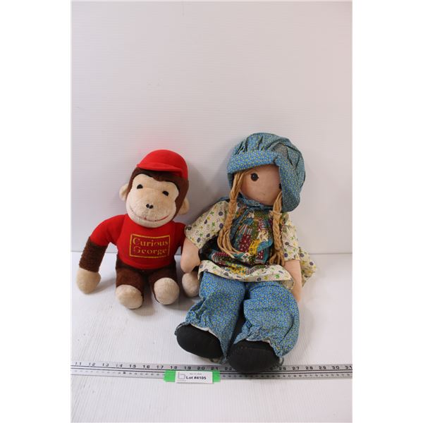 Retro Holly Hobbie & Curious George Stuffies