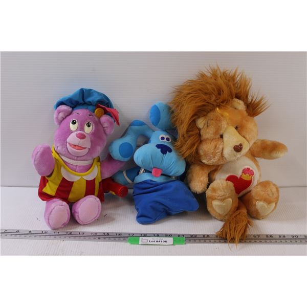 Retro Lionheart Care Bear, Gummi Bears "Cubbi", Blues Clues Stuffies
