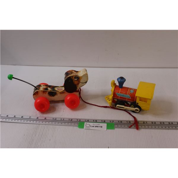 (2) Fisher Price Children's Toys: Little Snoopy, Train