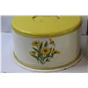 Image 2 : Sunflower Cake Tin/Carrier, (3) Wheat Kitchen Canister Set - Some Wear