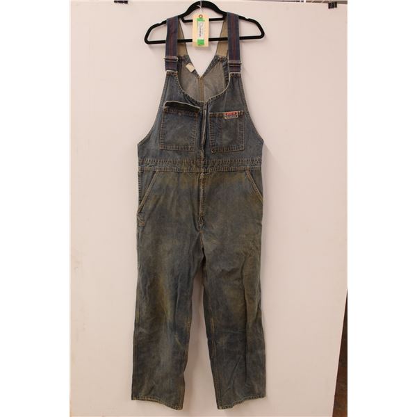 Big B Brotherhood Denim Overalls - Appears Size Large Approx