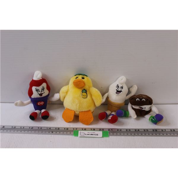 (3) Dairy Queen Stuffies & Pineapple Penguin Stuffie