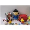 Image 2 : Fisher Price Little People, Lucy from Peanuts, Christmas Tin, Assorted Figurines